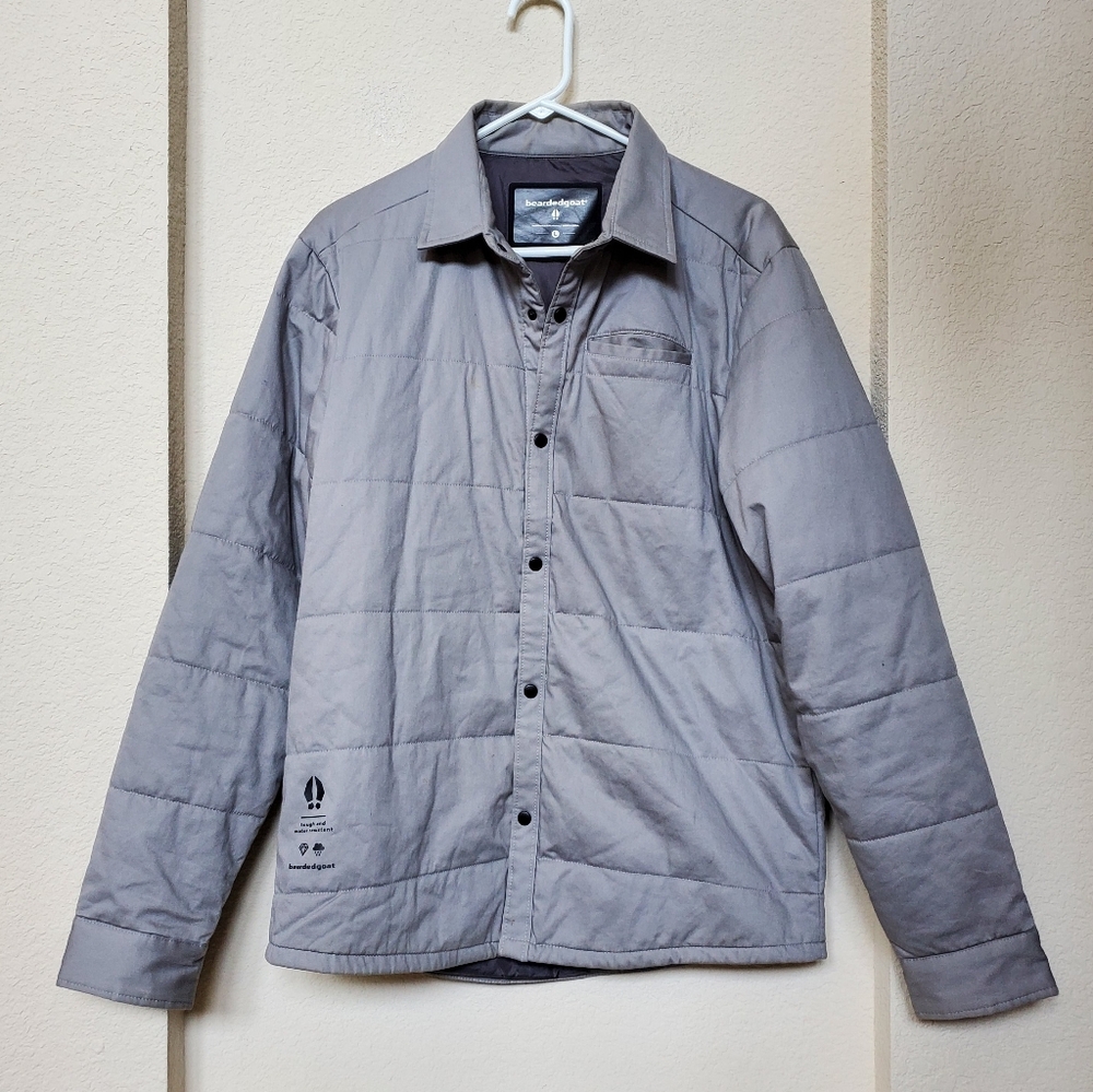 Bearded Goat Water Resistant Snap Jacket.  Size Large